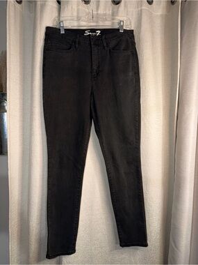 Seven7 Black High-Rise Skinny Jeans for Women